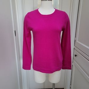 New! J. Crew sz Large L Cotton Wool Plum Purple Teddie Neck Sweater NWT